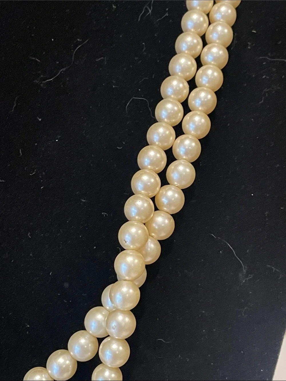 Classic Ivory Pearl Double-Strand Necklace-60’s